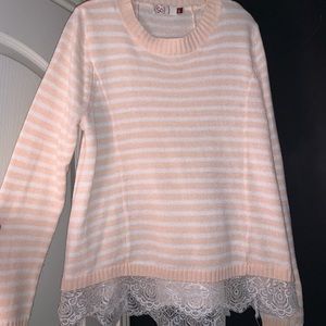 Light pink striped sweater